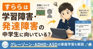 すららは学習障害・発達障害・グレーゾーンの中学生に向いているのかを現役塾長が解説